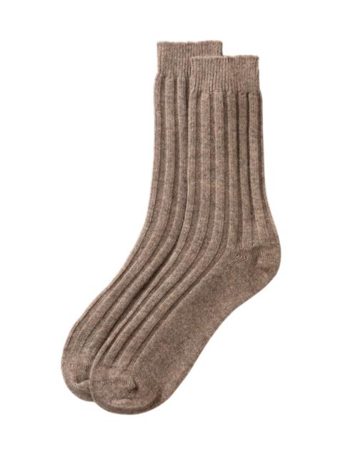 Men's Brown Cashmere Lounge Socks