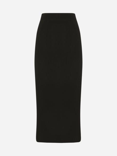 Virgin wool pencil skirt