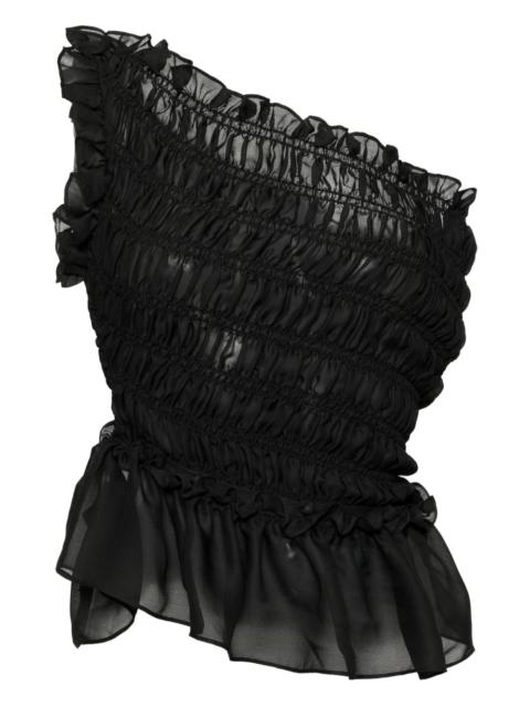 smocked off-shoulder top