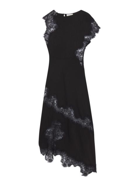 Alessia Textured Satin and Lace Maxi Dress