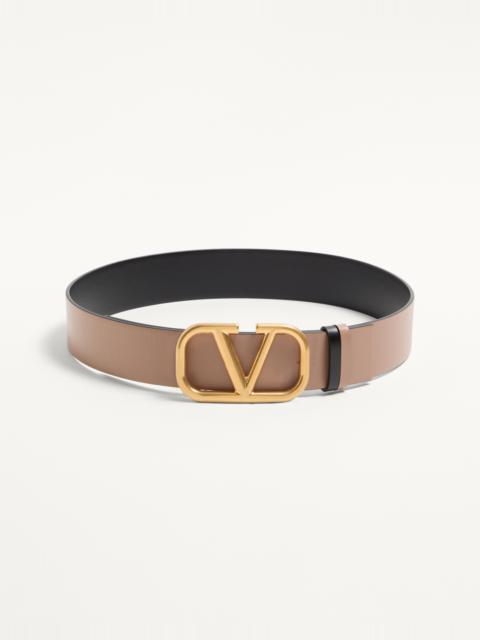 REVERSIBLE VLOGO SIGNATURE BELT IN GLOSSY CALFSKIN 40 MM