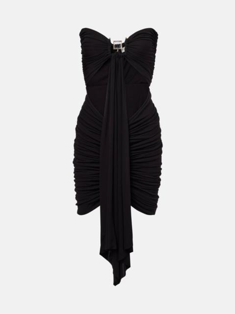 Bezel Quartz gathered minidress