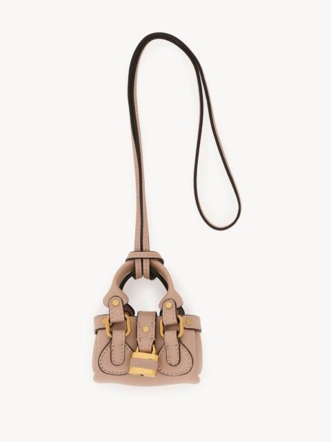 CHLOÉ SYMBOLS MINI PADDINGTON BAG CHARM IN GRAINED LEATHER