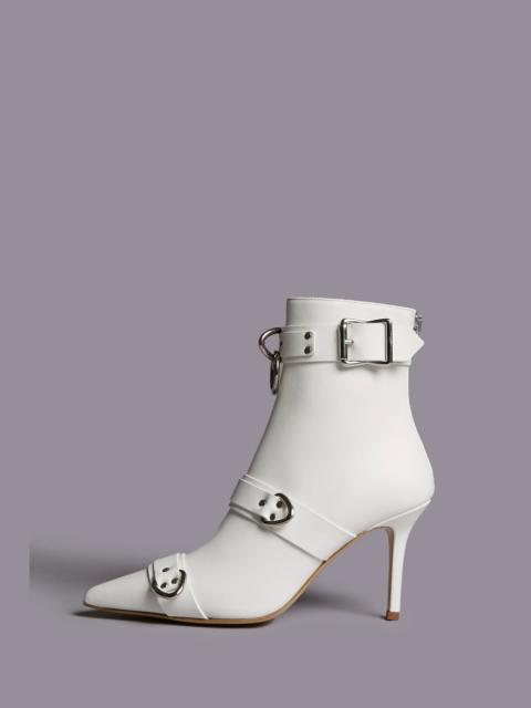 STRAPPED SKINNY ANKLE HEELED BOOT