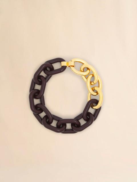 BROWN RESIN CHAIN NECKLACE