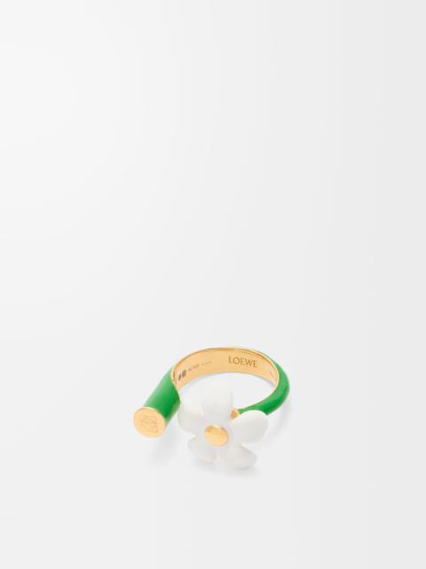Flor ring in sterling silver and enamel