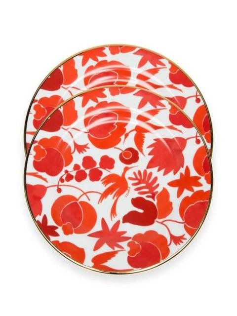 Dessert Plate Set of 2 - Wildbird Rosso