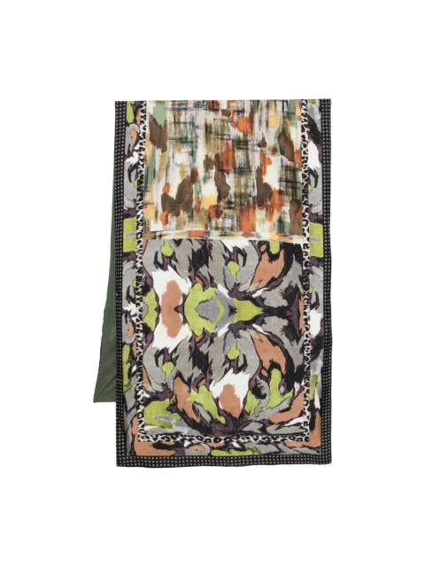 abstract-print silk scarf