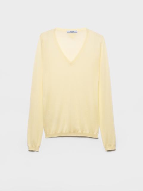 Cashmere and silk V-neck sweater