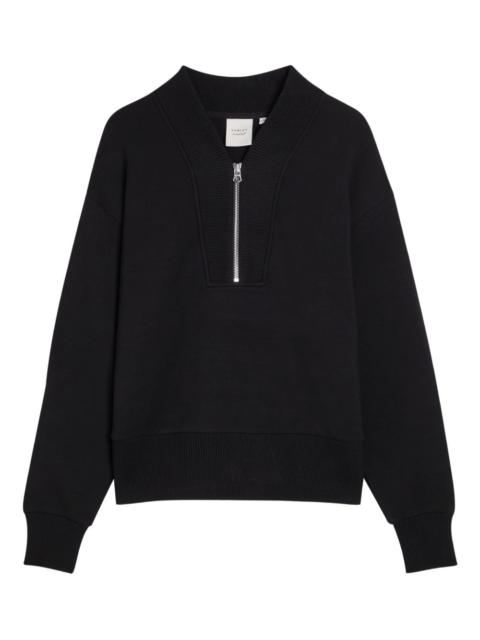 Sally zip V-neck sweater