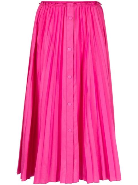 pleated midi skirt