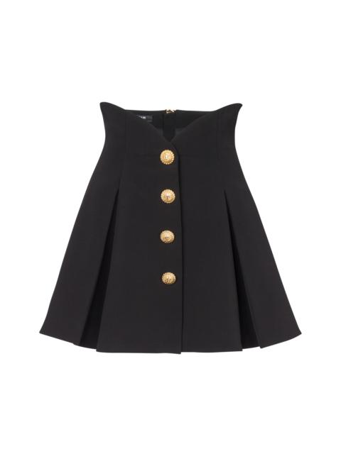 Pleated crepe tulip skirt