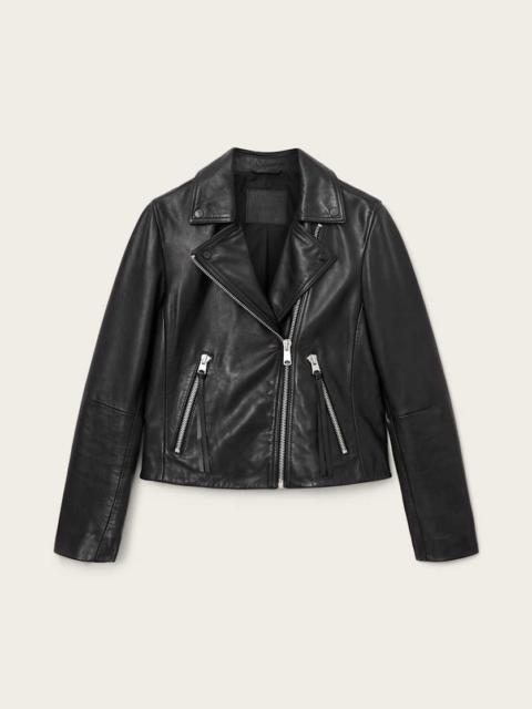 DALBY SLIM FIT LEATHER BIKER JACKET