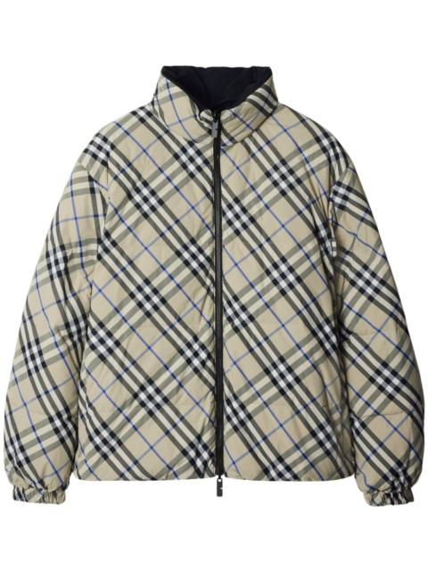 Reversible Check Snowdon puffer jacket