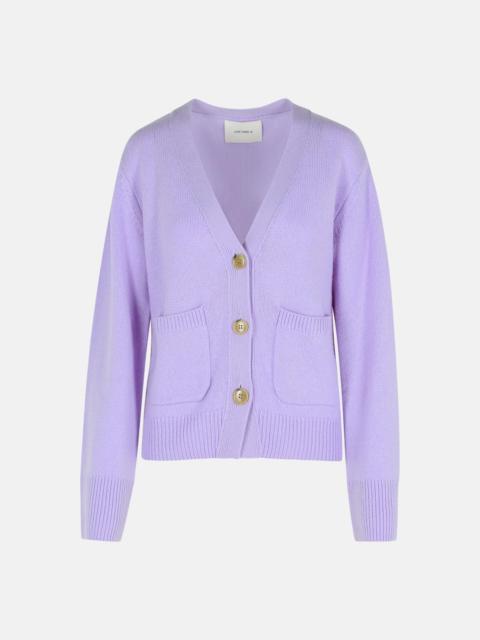 'DANNI' LAVENDER CASHMERE CARDIGAN