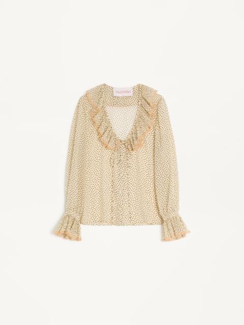 LIGHT GEORGETTE SHIRT WITH PLUSDEPOIS PRINT