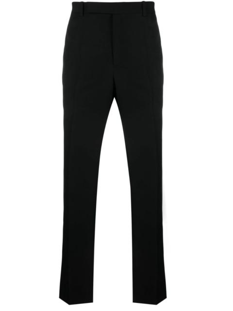 pressed-crease straight-leg trousers