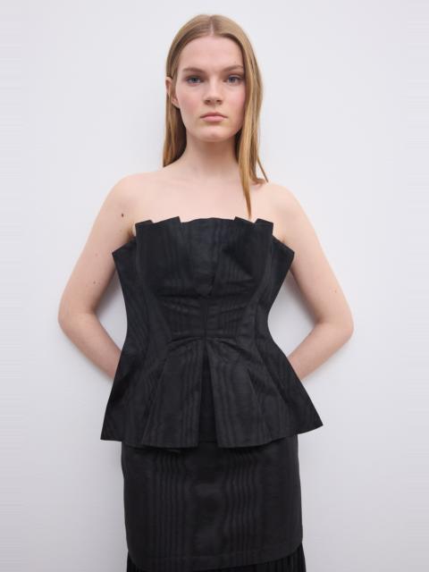 Jacquard pleated top