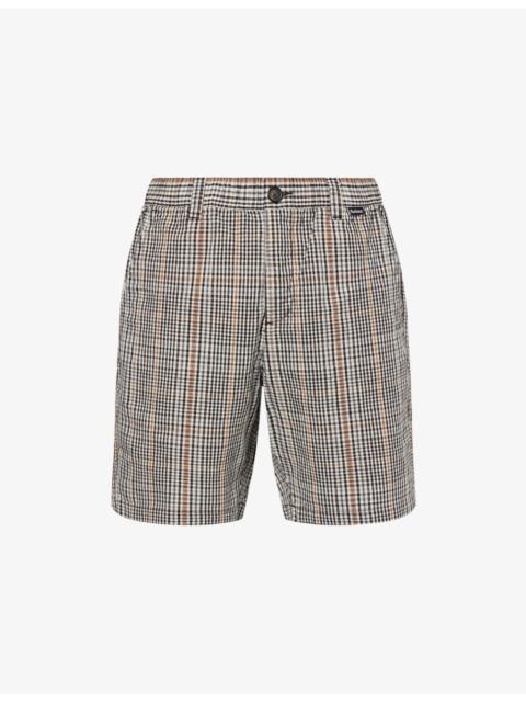 Fife Checked Cotton-And-Linen Shorts