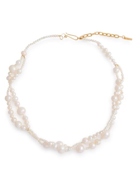Completedworks Layered Pearl and 18kt Gold Vermeil Necklace