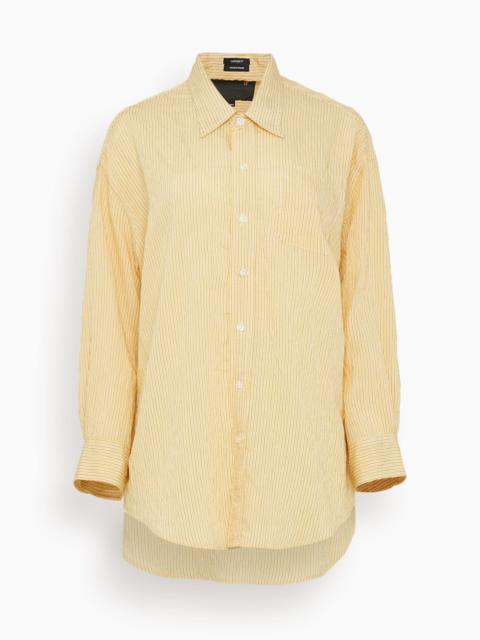 Drop Neck Shirt in Orange Stripe