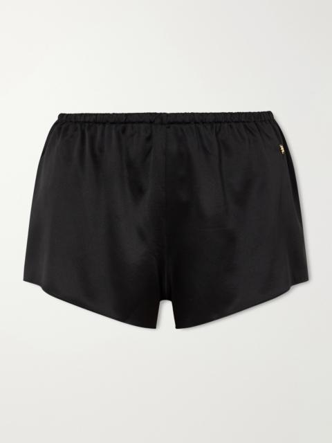 Lane Silk-blend Satin Shorts