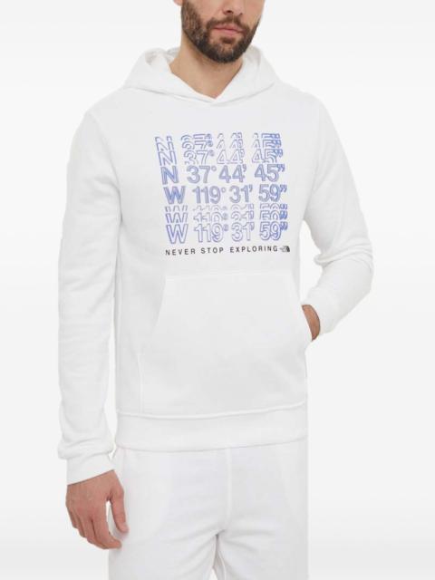 print hooded sweatshirt