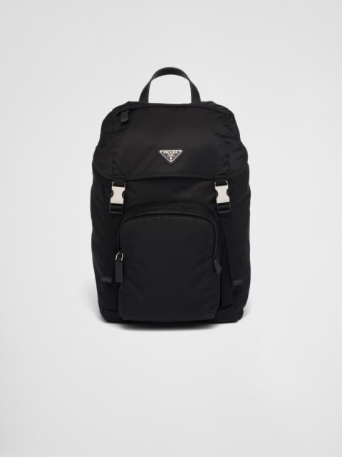 Re-Nylon and Saffiano leather backpack