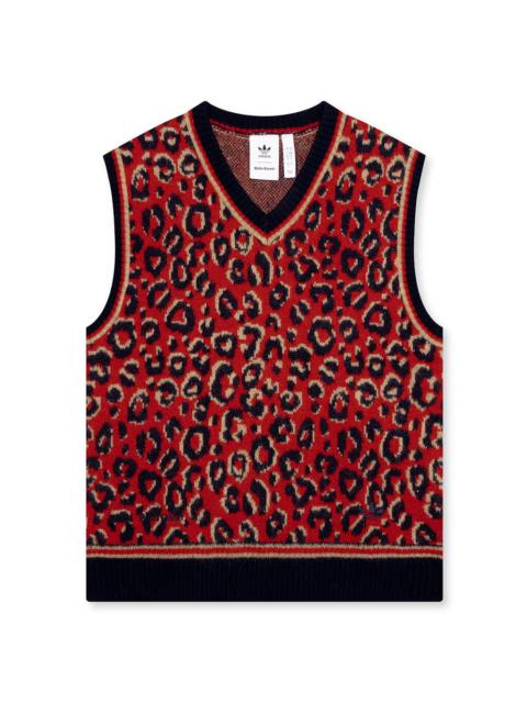 ADIDAS ORIGINALS X WALES BONNER KNIT VEST - COLLEGIATE NAVY/MAGIC BEIGE/BETTER SCARLET