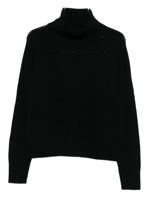 high-neck sweater
