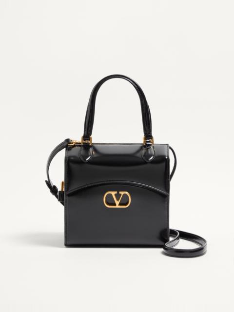 VALENTINO GARAVANI VAIN-CASE BOWLING BAG IN SHINY CALFSKIN