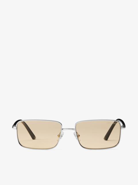 Gavin
Silver and Light Yellow Metal Rectangular Sunglasses