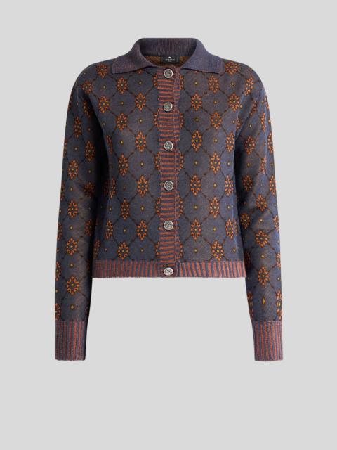 CARDIGAN WITH TIE-STYLE MOTIF