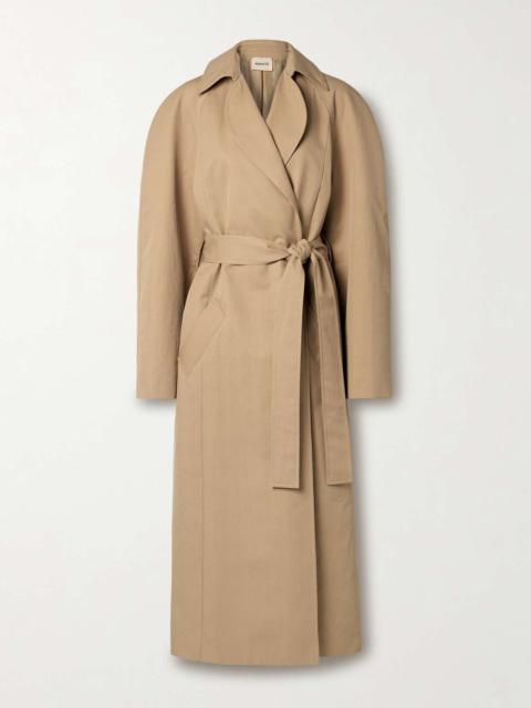 Roth belted cotton-blend twill coat