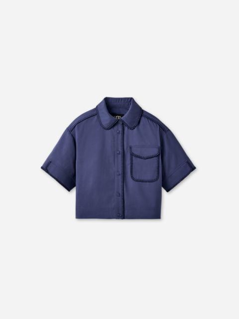 ® Women's Nathalia SS Button Up Top in Amalfi