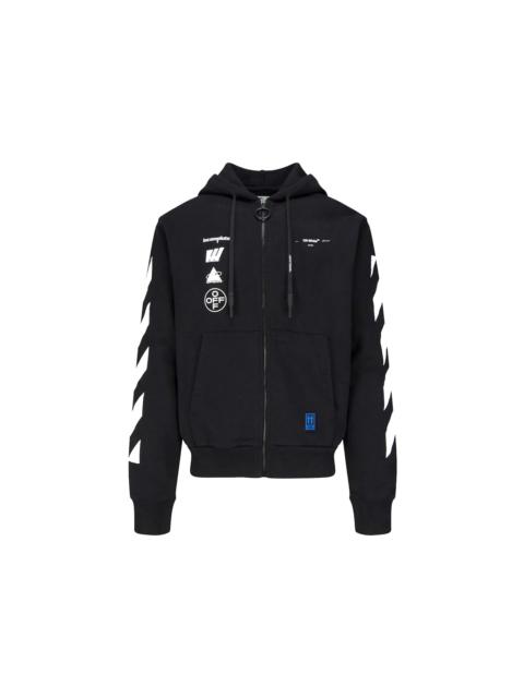 OFF-WHITE Mariana De Silva Zipped Hoodie Black/Multicolor