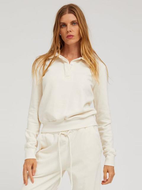 COTTON TERRY POLO SWEATSHIRT