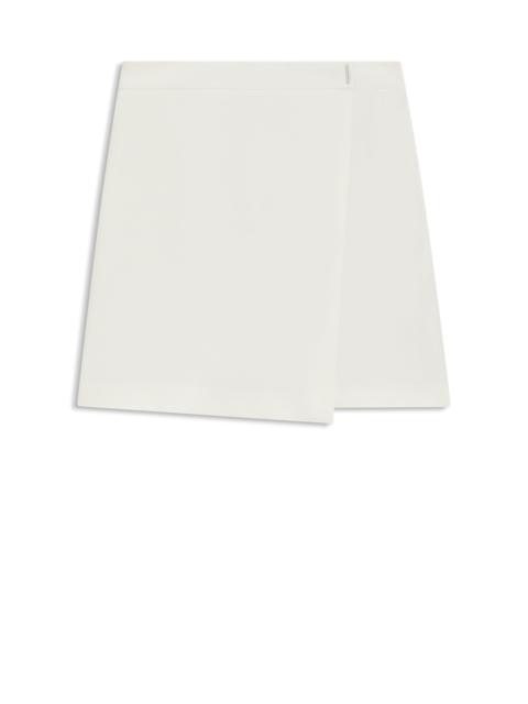 CREPE MINI SKIRT WITH WRAP FRONT