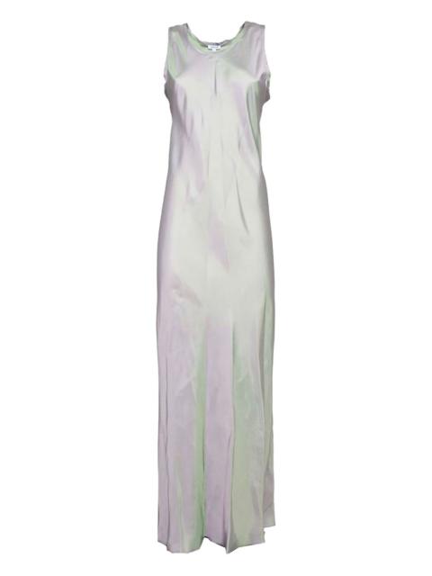 satin-effect sleeveless maxi dress