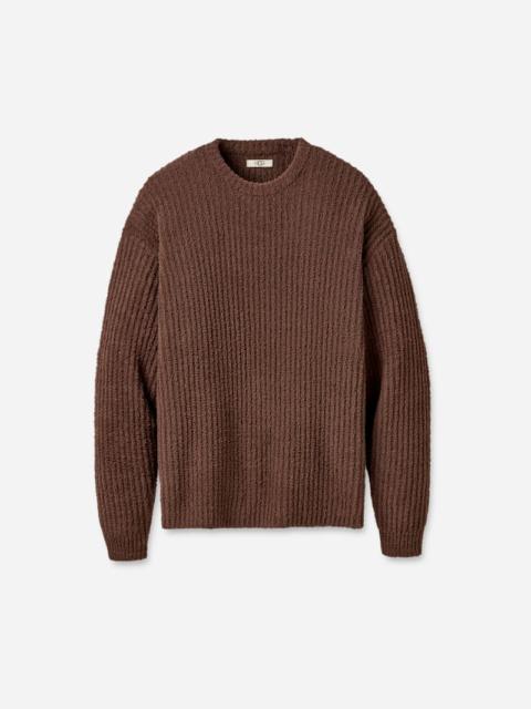 ® Men's Ryatt Crew Rib Polyester Tops in Cola