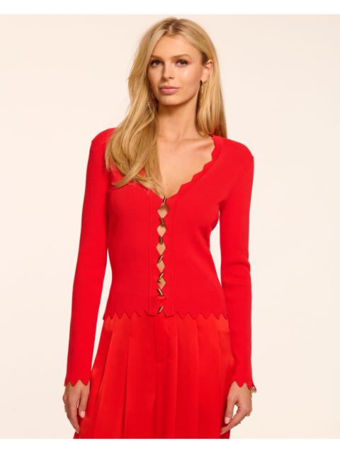 Emma Ribbed Knit V-Neck Top