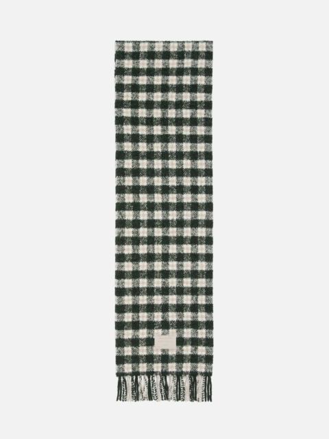 Checked logo scarf - Green/white
