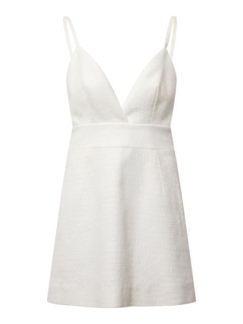 Bouclé Mini Dress white