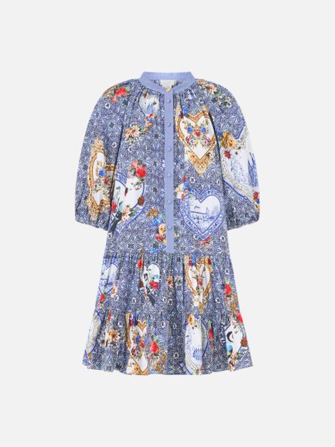 PUFF SLEEVE SHIRT DRESS