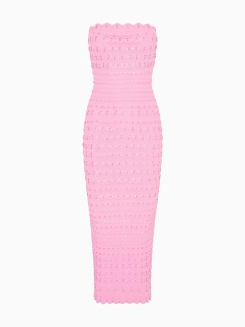 Eclipse Rhinestone Scallop Bandage Dress