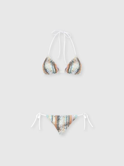 Multi-Technique Mixed Viscose Lamé Bikini