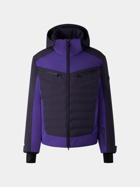 Feliks down ski jacket in Navy blue/purple