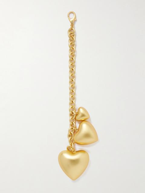 The Puffy Heart Gold-tone Bag Charm