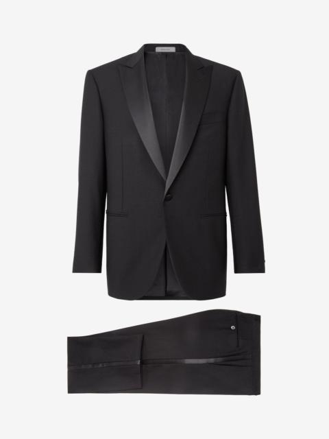 Black pure wool smoking suit