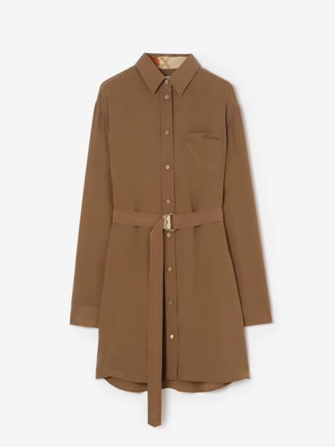 Silk Crepe de Chine Shirt Dress